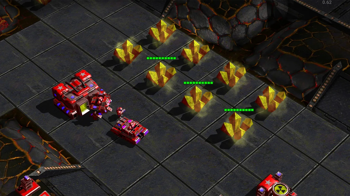 Red base on a lava Honest War map