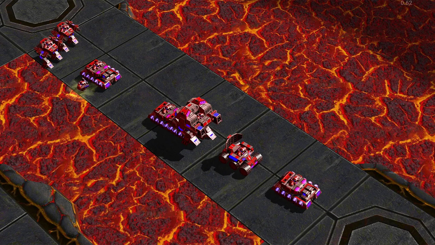Red army on a lava Honest War map