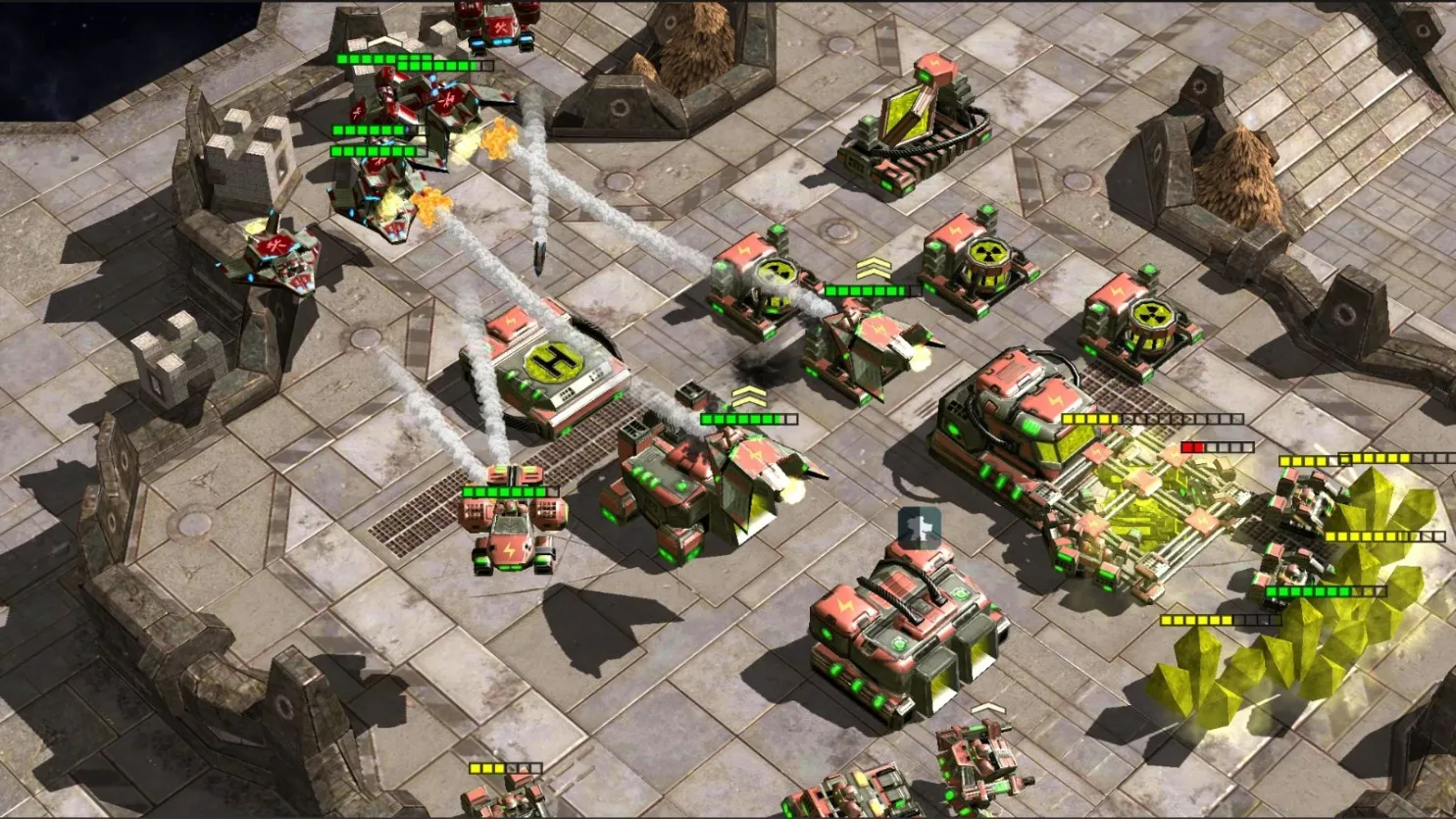 Air battle over a red Honest War base