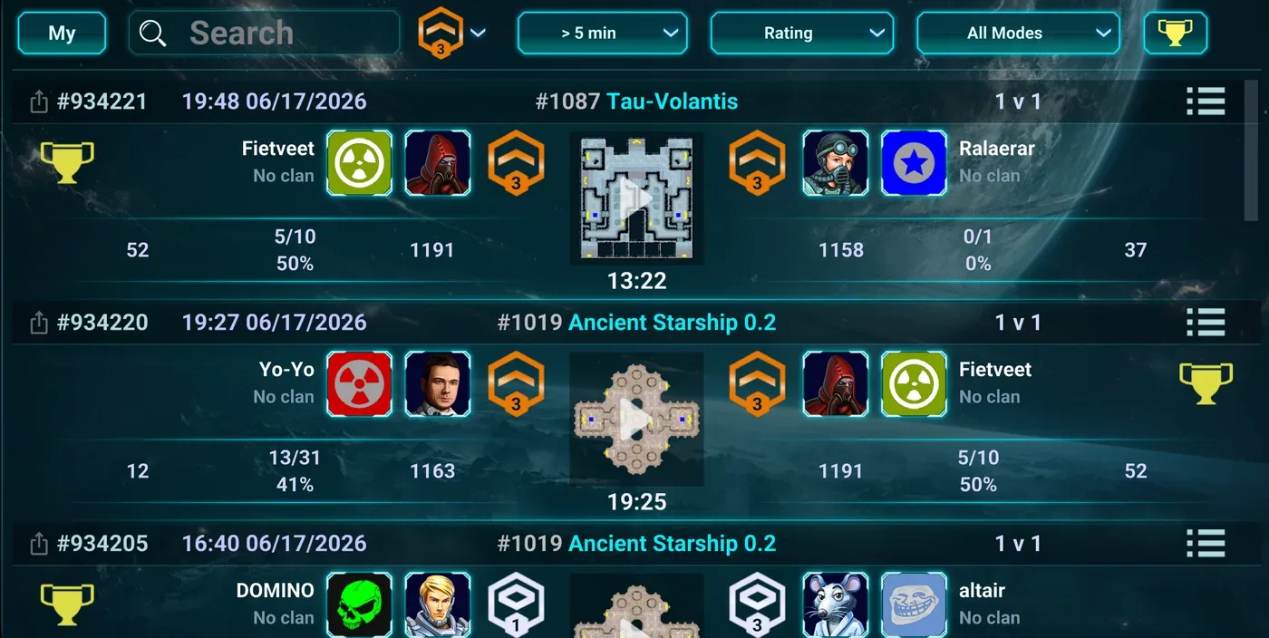 Honest War replays — match recordings for fair, pay-to-win-free PvP