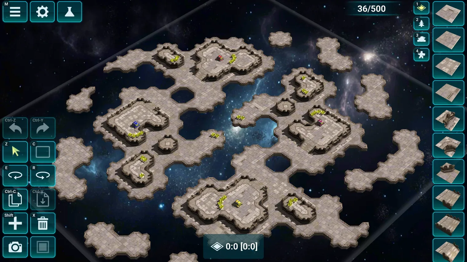 The Honest War map editor — terrain, bases, and the object palette