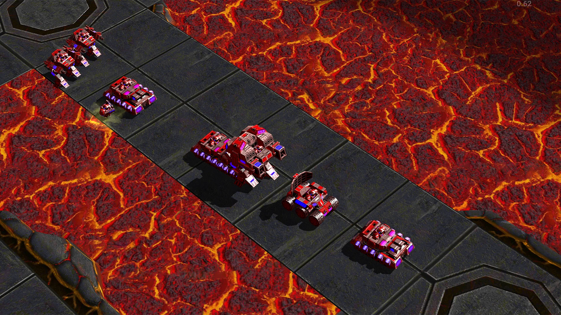 Red army on a lava Honest War map