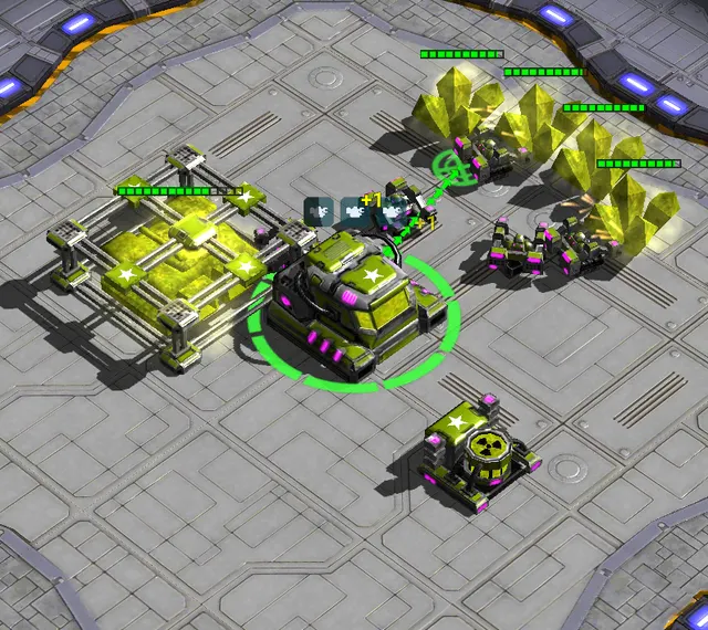 Building a Barracks and ordering three more Workers in Honest War