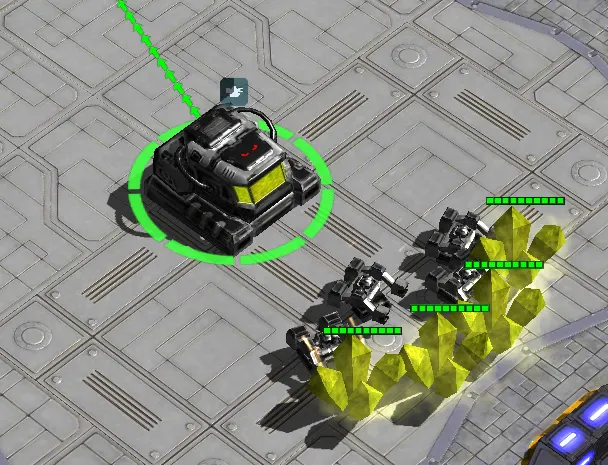 The second Worker heading to the opponent's base in Honest War