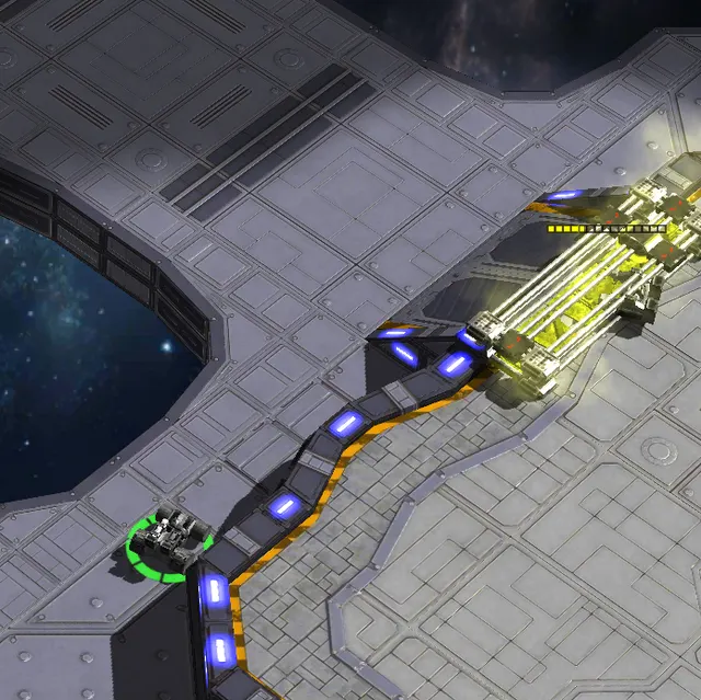A Lynx leaving to scout while a Gate is being built in Honest War