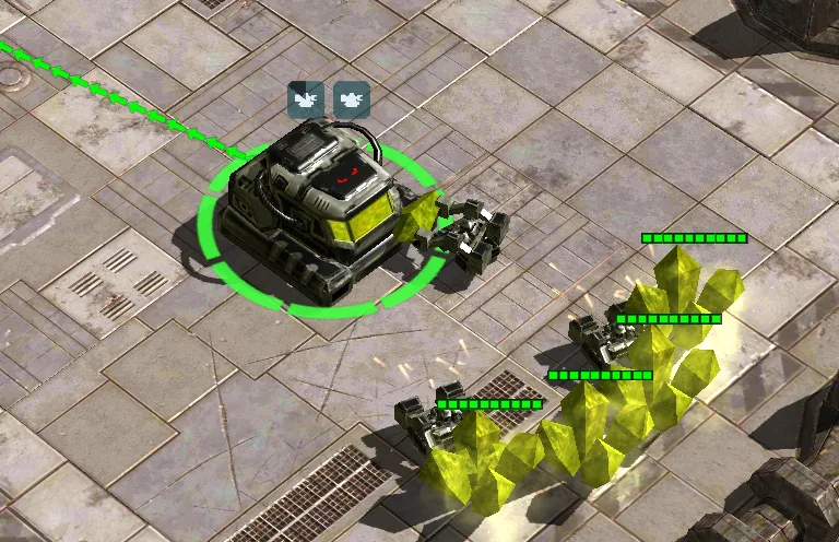The first Worker heads to the enemy base for a surprise attack
