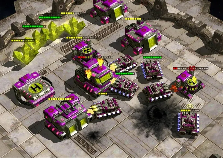 Tanks landing at the opponent’s base in Honest War